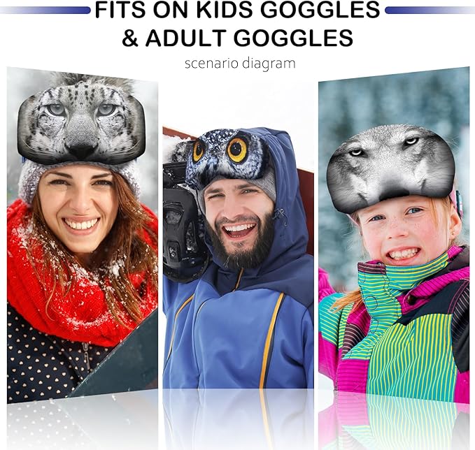 Civaner 4 Pieces Ski Snowboard Goggle Cover Sleeve Goggle Cover Microfiber Protective Lens Scratch Dust Protection for Travel