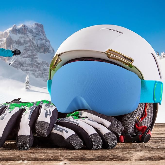 Civaner 4 Pieces Ski Snowboard Goggle Cover Sleeve Goggle Cover Microfiber Protective Lens Scratch Dust Protection for Travel