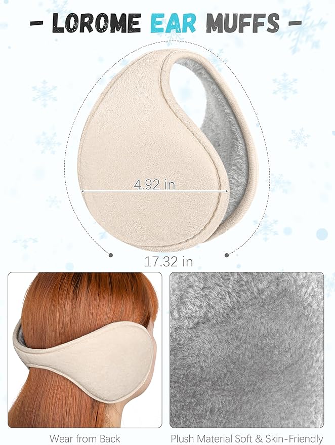 Winter Hat Scarf Gloves and Ear Warmer, Warm Knit Beanie Hat Touch Screen Gloves Set Winter Gifts Neck Scarves for Women