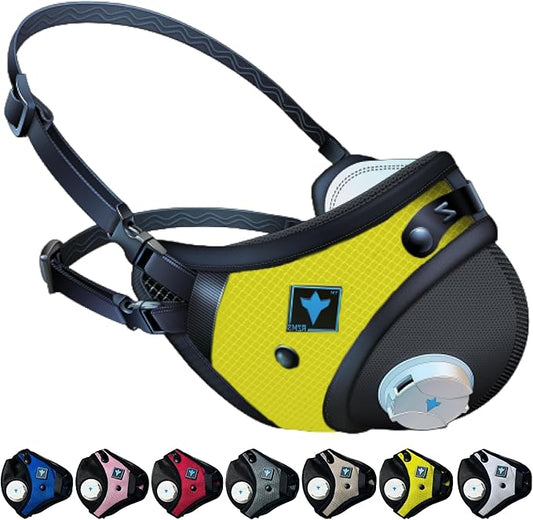 RZ Mask RZM3 - Patented Dust Mask w/ 99.8% Carbon Filtration, Anti Fogging, 360° Seal with 3 Straps, 50% Better Breathability