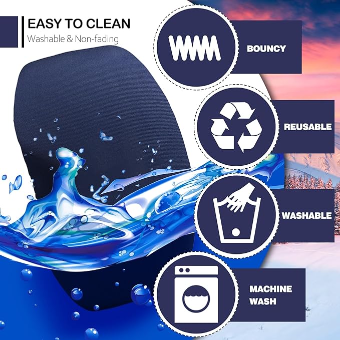 Civaner 4 Pieces Ski Snowboard Goggle Cover Sleeve Goggle Cover Microfiber Protective Lens Scratch Dust Protection for Travel