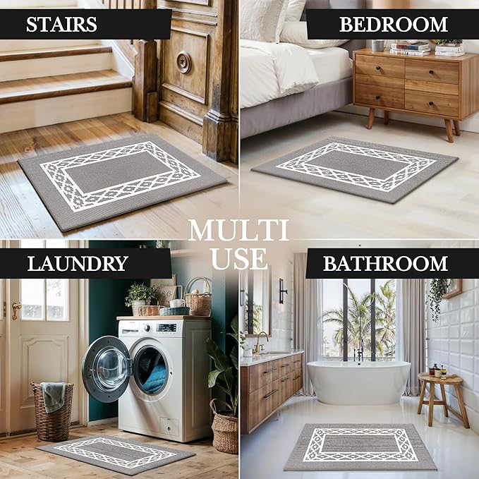 Premium Quality Polypropylene Indoor Door Mat - Beautiful Design with Non-Slip Backing, Washable & Low Profile Doormat - Ideal for Entryway Doors, Foyer, and Mudroom (24" x 36")