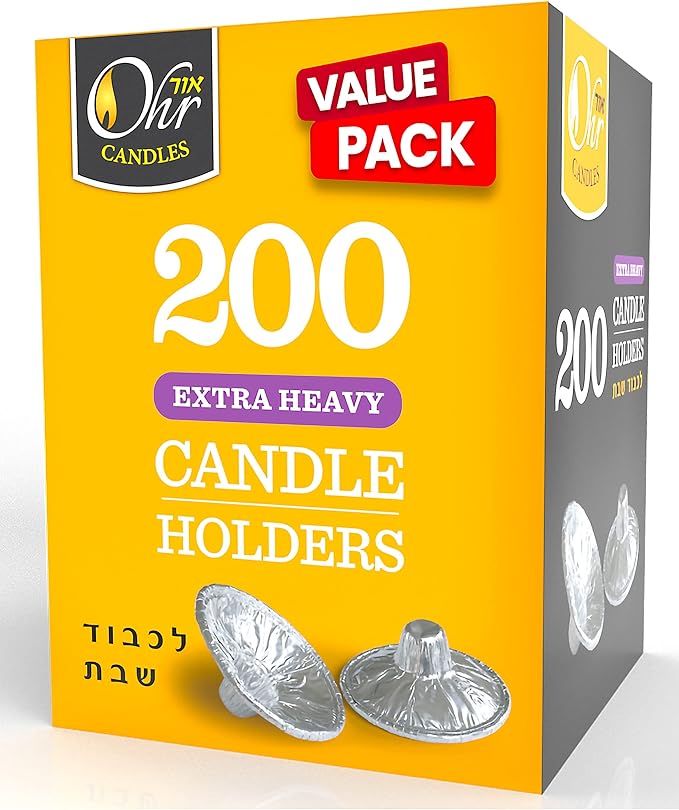 Ohr Candles Extra Heavy Disposable Aluminium Foil Candle Holder, Drip Cup Bobeches - 200 Pack