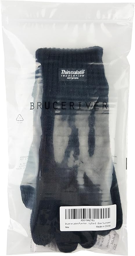 BRUCERIVER Ladie's Wool Knit Gloves with Thinsulate Lining