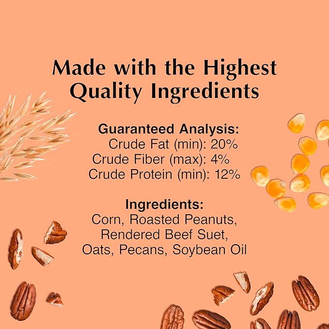 C&S Pecan Delight No Melt Suet Dough 11.75 Ounces 8 Pack