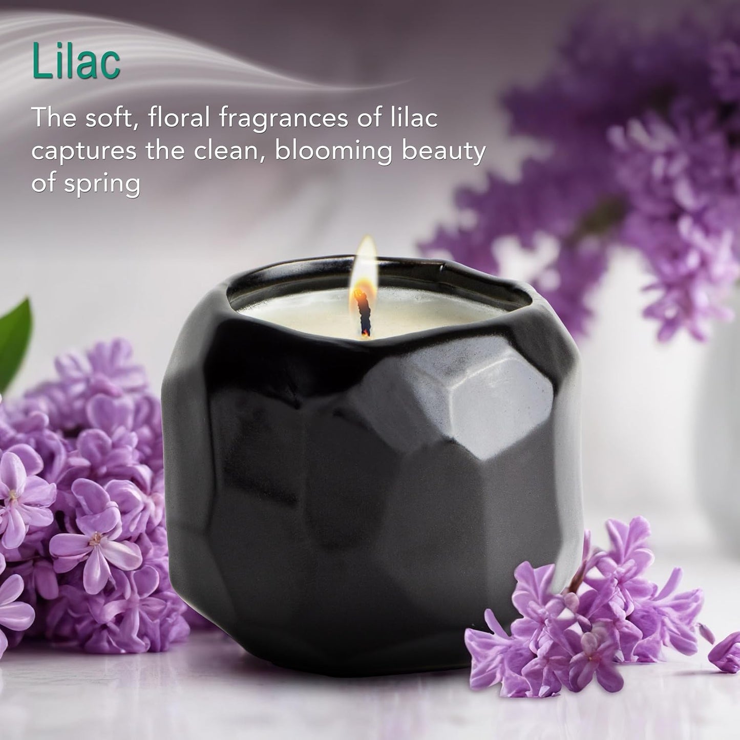 The Growing Candle, Lilac Scented Aromatherapy Candles, 13oz Pot, 100% Soy, Emma