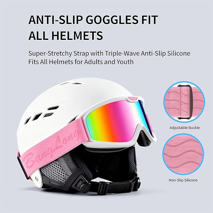 BangLong Ski Goggles, Snowboard/Snow Goggles Anti Fog UV Protection Design for Men Women Skiing, Skating,Snowmobilet,Youth