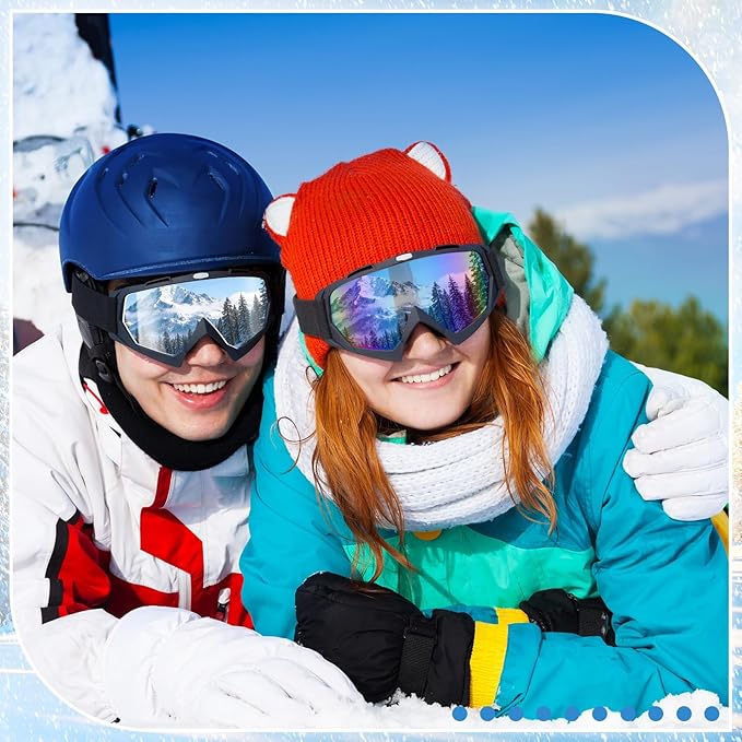 Ski Goggles, Snowboard Goggles for Men Women Kids, Skiing Snowboard Motorcycle Glasses for Adult Youth