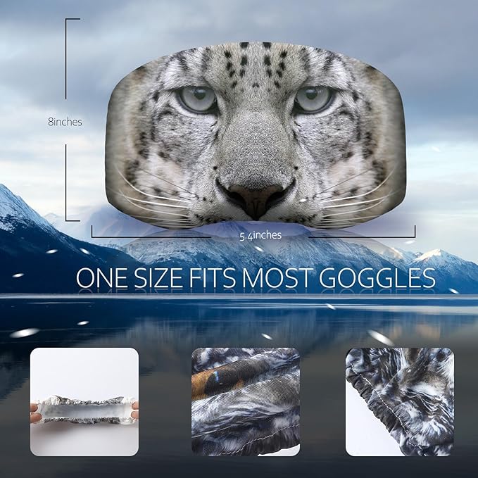 Civaner 4 Pieces Ski Snowboard Goggle Cover Sleeve Goggle Cover Microfiber Protective Lens Scratch Dust Protection for Travel