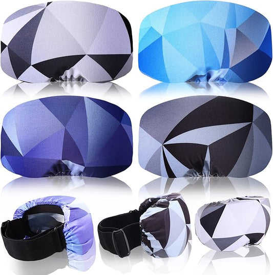 Civaner 4 Pieces Ski Snowboard Goggle Cover Sleeve Goggle Cover Microfiber Protective Lens Scratch Dust Protection for Travel