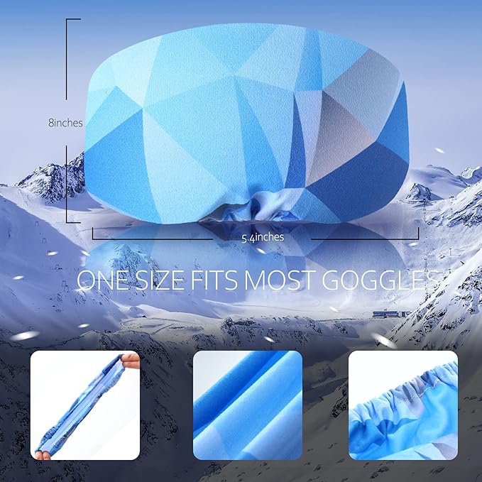 Civaner 4 Pieces Ski Snowboard Goggle Cover Sleeve Goggle Cover Microfiber Protective Lens Scratch Dust Protection for Travel