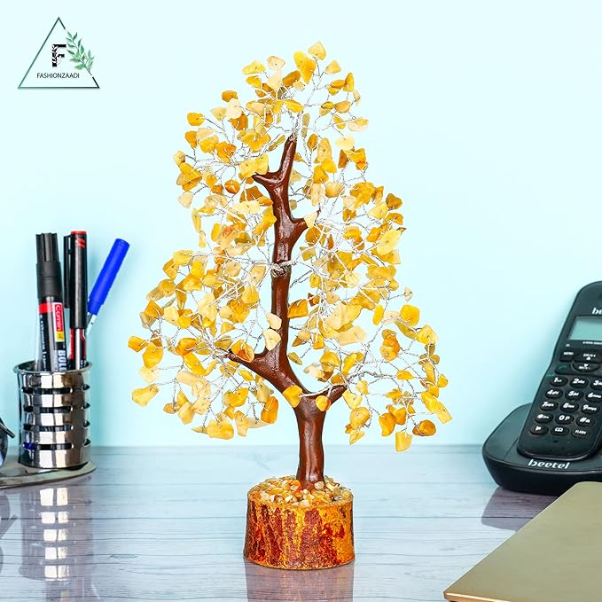 Chakra Tree, Yellow Aventurine Crystal, Feng Shui Decor, Good Energy Stones, Crystals and Stones, Tree of Life Chakra, Home Decor Kitchen, Spiritual Gift