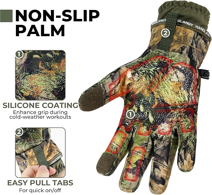 HANDLANDY Winter Gloves for Men & Women, Insulated Waterproof for Cold Weather, Thermal Glove for Cycling, Ski, Riding, Driving, Biking, Running