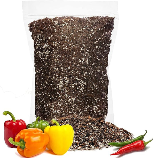 GARDENERA Premium Organic Potting Soil for Chilli and Bell Peppers - (2 Quart Bag)
