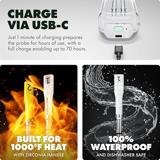 CHEF iQ Sense | Smart Wireless Meat Thermometer | 2 Ultra-Thin Probes | WiFi Unlimited Range | 1000°F Heat Safe | 5 Sensors | BBQ, Grill, Oven, Smoker, Air Fryer | Gen3