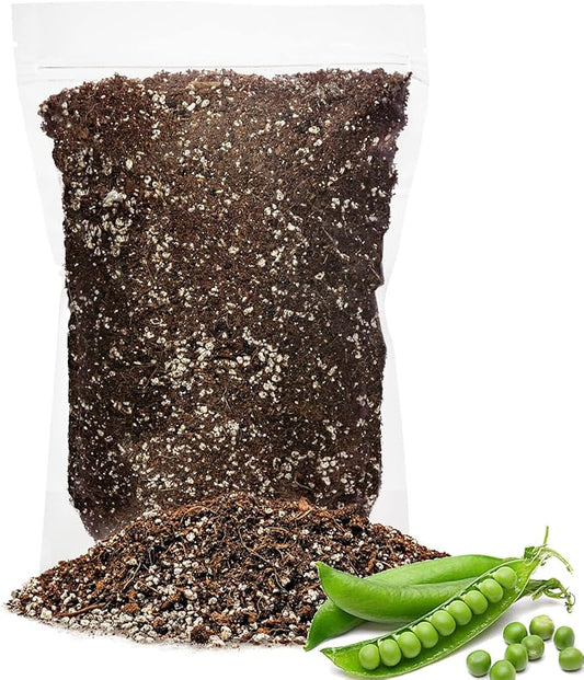 GARDENERA Premium Organic Potting Soil for Peas - (2 Quart Bag)