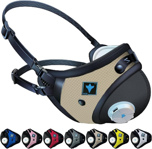 RZ Mask RZM3 - Patented Dust Mask w/ 99.8% Carbon Filtration, Anti Fogging, 360° Seal with 3 Straps, 50% Better Breathability