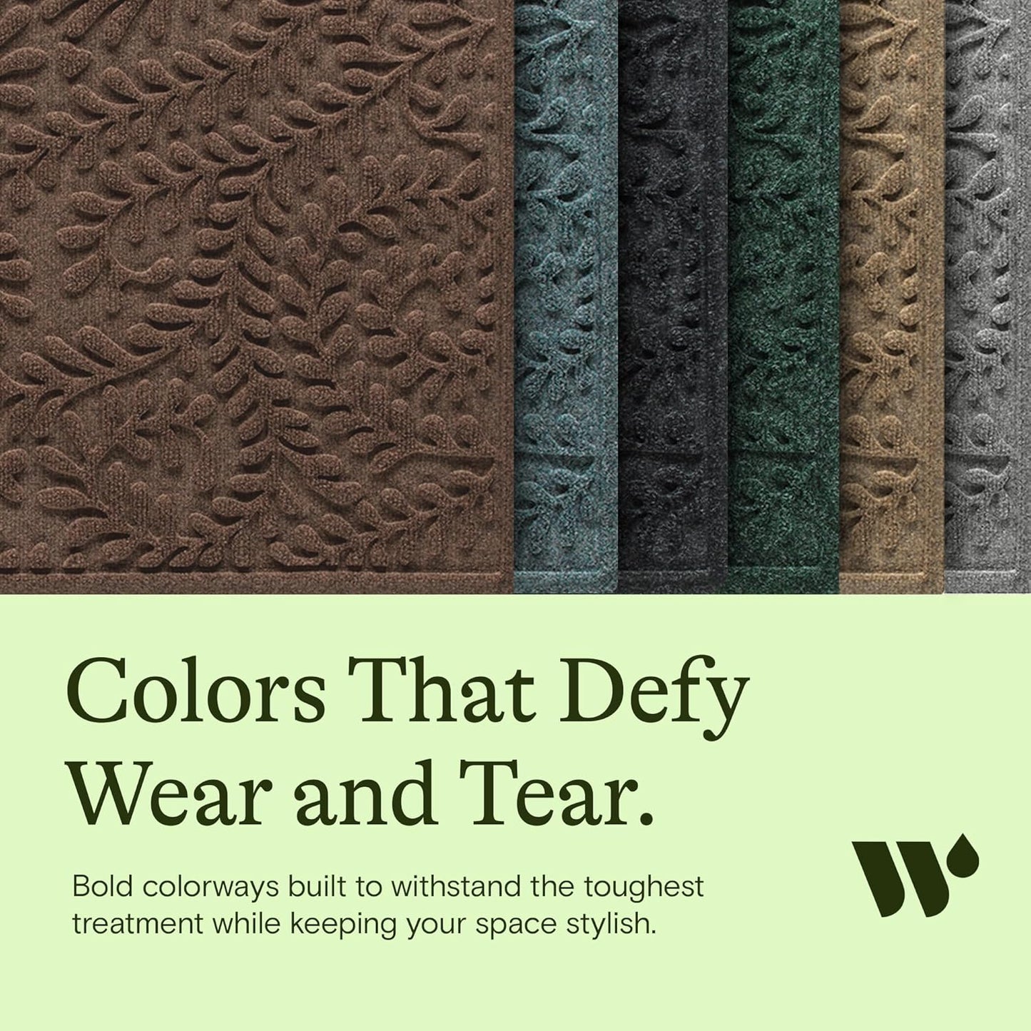 Bungalow Flooring Waterhog Stair Treads (Set of 4) – 8 1/2 x 30 Inches, Durable,Water-Trapping, Indoor/Outdoor Floor Covering, Boxwood Collection – Made in USA, Medium Grey