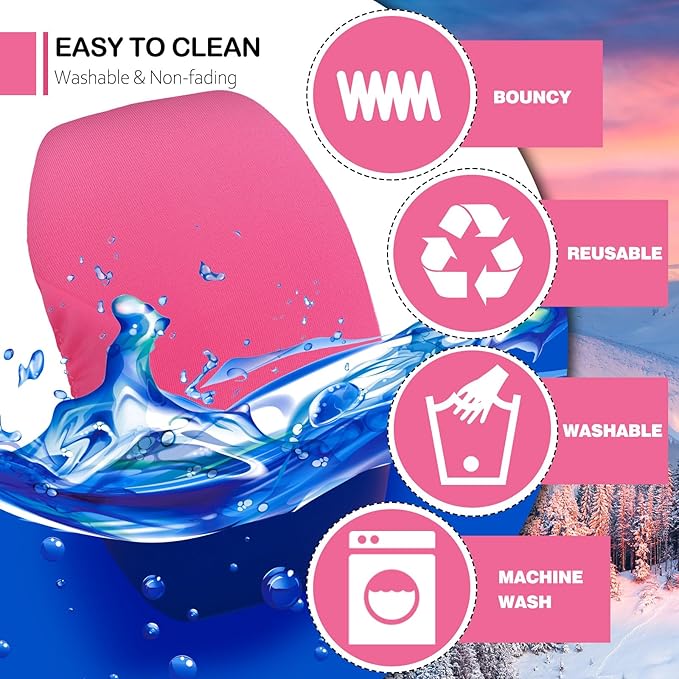 Civaner 4 Pieces Ski Snowboard Goggle Cover Sleeve Goggle Cover Microfiber Protective Lens Scratch Dust Protection for Travel