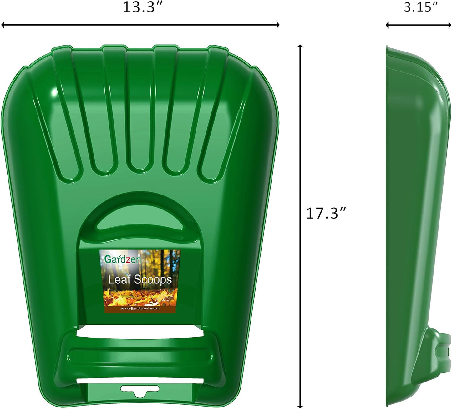 Gardzen Large Leaf Scoop Hand Rakes, Debris and Yard Waste Removal, Comes with 72 Gallon Garden Bag, Work Gloves, Protective Pads