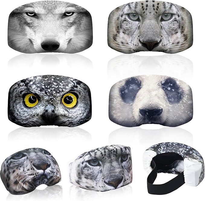 Civaner 4 Pieces Ski Snowboard Goggle Cover Sleeve Goggle Cover Microfiber Protective Lens Scratch Dust Protection for Travel