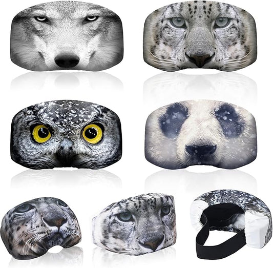 Civaner 4 Pieces Ski Snowboard Goggle Cover Sleeve Goggle Cover Microfiber Protective Lens Scratch Dust Protection for Travel