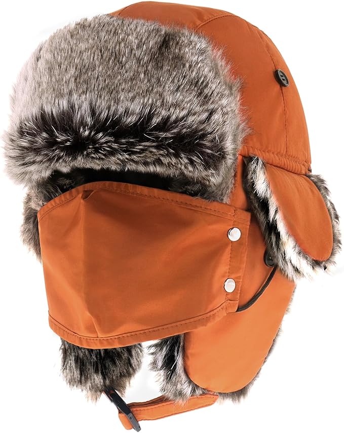 CHOK.LIDS Waterproof Winter Trappers Unisex Premium Strength Ushanka Ear Flap Chin Strap Cold Weather Outdoor