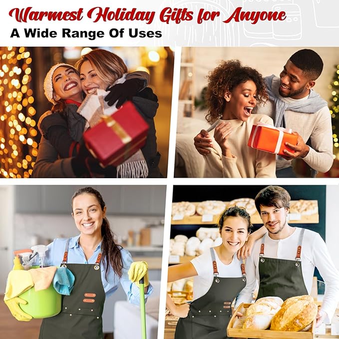 chef apron bib tool apron for man woman cross back straps with 4 pockets for kitchen cooking gardening baking working