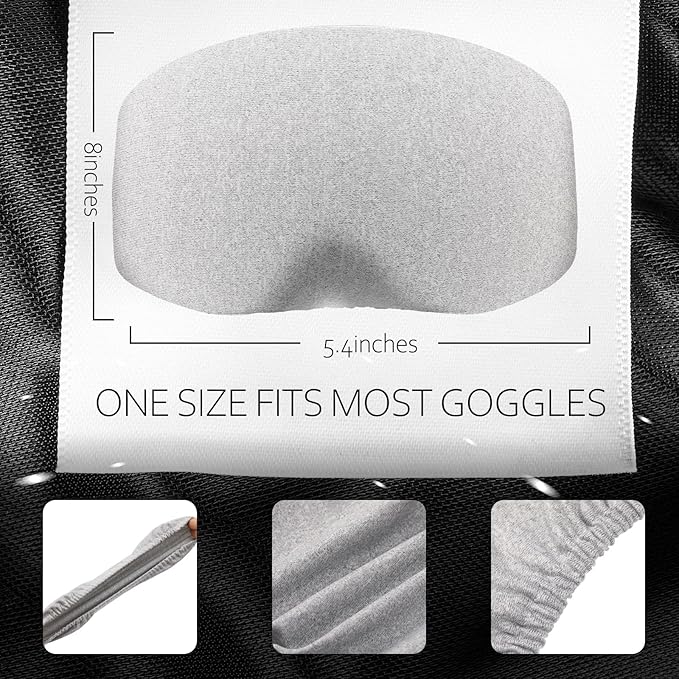 Civaner 4 Pieces Ski Snowboard Goggle Cover Sleeve Goggle Cover Microfiber Protective Lens Scratch Dust Protection for Travel