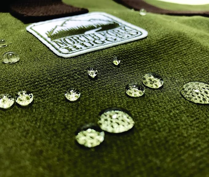 Heavy Duty Waxed Canvas Firewood Log Carrier Bag Tote – Unique Dual Handles allow Secure Comfortable grip with various load sizes. Cinch Strap holds all wood in place (Olive/Olive)