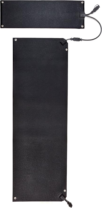 HeatTrak Heated Snow Melting Mats for Stairs - Heated Outdoor Mats - Electric Snow Melting Mats for Winter Snow Removal - Trusted Snow and Ice Melting Mats and No-Slip Stair Heating Mats (10" x 30")