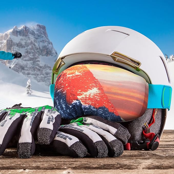 Civaner 4 Pieces Ski Snowboard Goggle Cover Sleeve Goggle Cover Microfiber Protective Lens Scratch Dust Protection for Travel