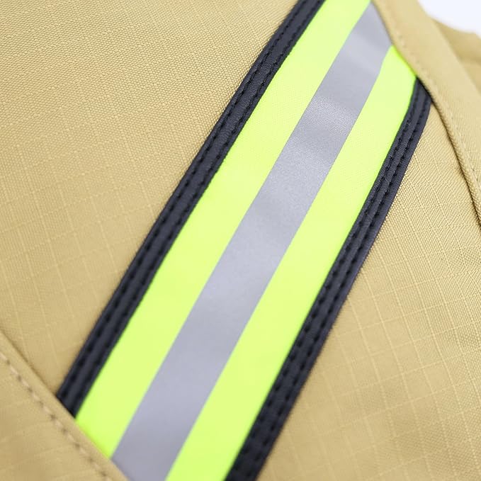 Lightning X Dual Compartment Fireman's SCBA Air Pak Respirator Firefighter Mask Face Piece Bag for First Responder | Turnout Tan