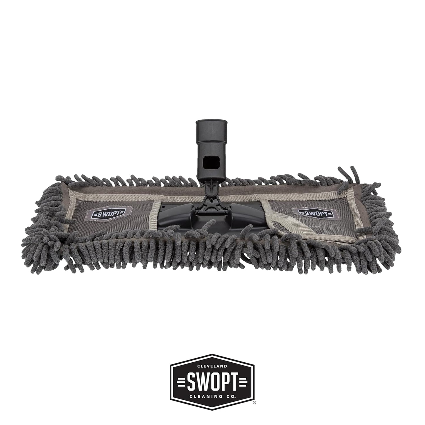 SWOPT 18” Microfiber Dust Mop Head with Refill – Microfiber Mop Head for Use on Wood, Laminate and Tile Floors, Lint Free Cleaning – 5102C6