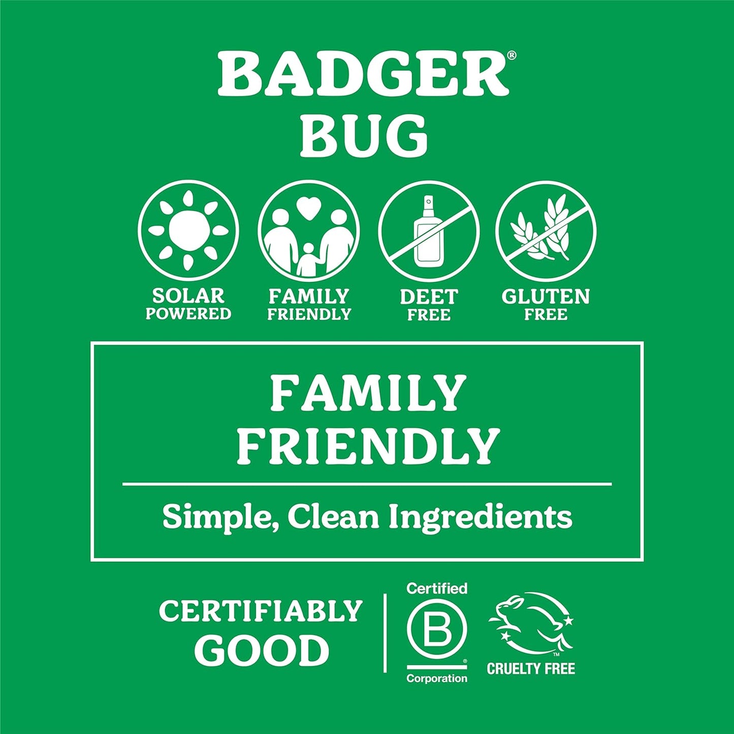 Badger Bug Spray, Family Friendly All Natural Mosquito Repellent w/Organic Essential Oils, Great Smelling Citronella Spray, Effective for 3 Hours, Deet-Free Vegan Insect Repellent, 4 fl oz, 2-Pack