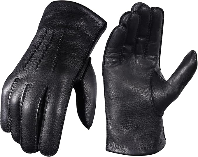 SKYDEER Full Deerskin Leather Winter Drive Work Gloves, Extra Soft 100G 3M Thinsulate, Thermal Insulated Gloves (SD2211T)