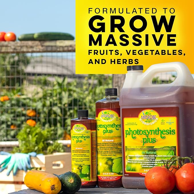 Microbe Life Hydroponics Premium Photosynthesis Plus to Grow Fruits, Vegetables, and Herbs, The Best Professional Big Bud Grow, Use with Any Feeding Systems Including Hydroponics or Soil, 1 Gallon