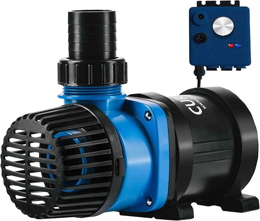 CURRENT USA eFlux DC Flow Pump with Control 3170 GPH | Loop Controllable Aquarium DC Return 635-3170 GPH | Quiet, Submersible or External | Fish Tank, Sump, Pond, Freshwater and Saltwater Marine Use