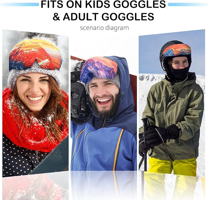 Civaner 4 Pieces Ski Snowboard Goggle Cover Sleeve Goggle Cover Microfiber Protective Lens Scratch Dust Protection for Travel