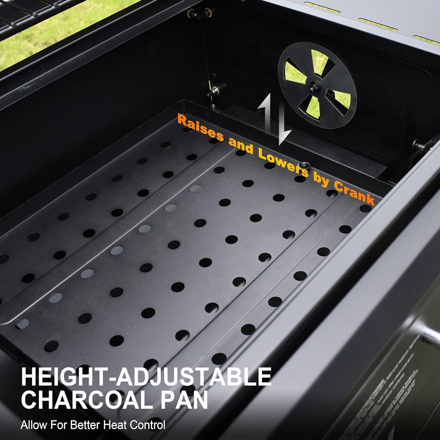 Brand-Man Propane Gas and Charcoal Grill Combo,Grill and Griddle Combo Dual Fuel BBQ Grill with Dual Lids for Outdoor Barbecue, Black