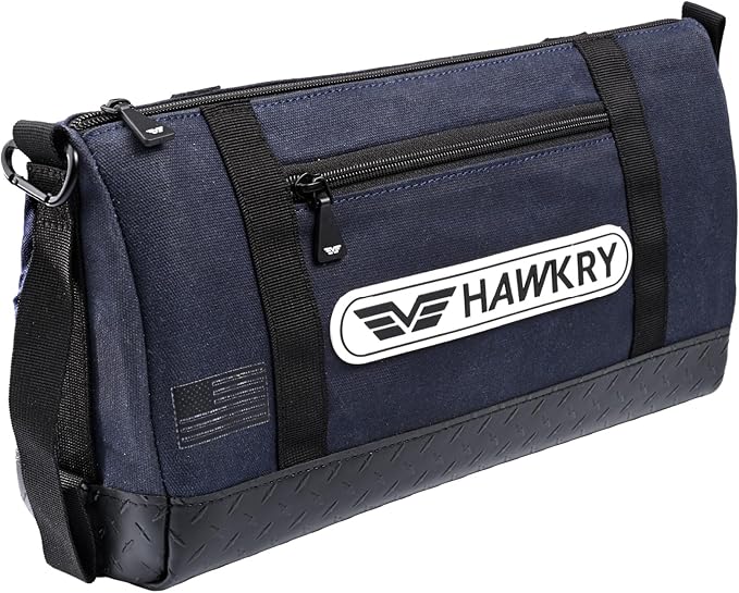 HAWKRY Heavy Duty Canvas Tool Bag – Waterproof Canvas Zipper Pouch, Garden Tool Bag, Construction Bags Heavy Duty, Small Zipper Pouch, Motorcycle Tool, Multipurpose Fishing Bag