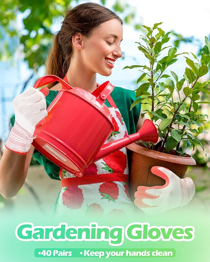 Irenare 24 Pairs Gardening Gloves Bulk for Women Ladies Breathable Rubber Coated Garden Glove for Yard Outdoor Work with Grip