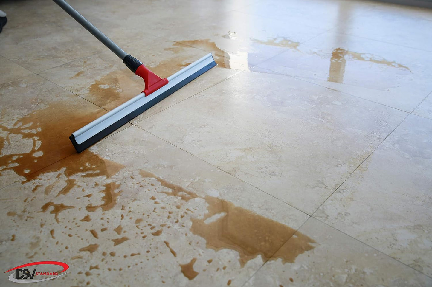 DSV Standard Professional Floor Squeegee for Concrete Floor, 24" Large Heavy Duty Squeegee for Floor, Squeegee Broom for Floor with Telescopic Handle 30”–57” for Tiles, Garage, Deck, Bathroom, Window