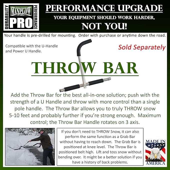 Manplow PRO32 PRO Snow Pusher, 32"