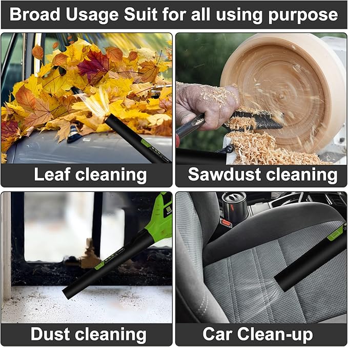 21V Leaf Blower Cordless | Handheld Electric Lightweight Blower with 2.0Ah Rechargeable Battery & Fast Charger | Adjustable Speeds, Portable Design for Lawn, Patio, Yard, Sidewalk Cleaning