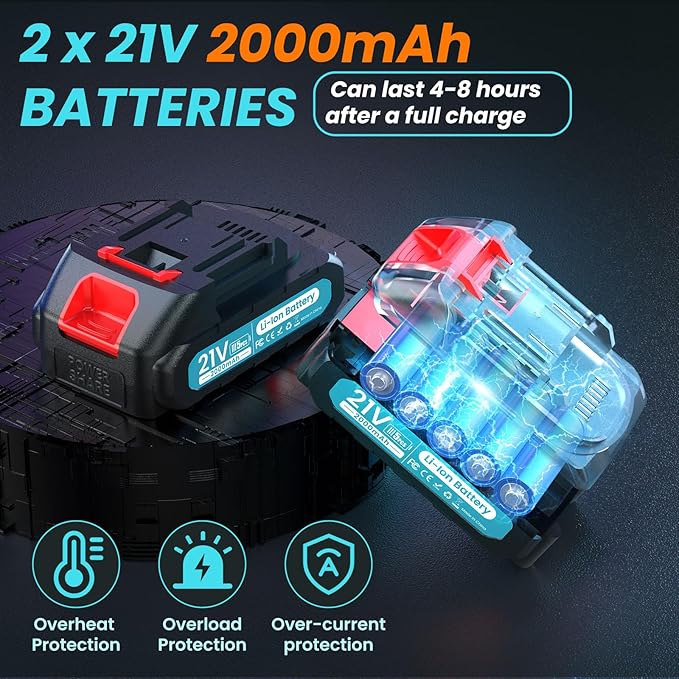 Electric Pruning Shears Cordless Pruner Shears Brushless 2.6 Inch Opening size Compatible with Makita batteries with 2 * 2Ah Battery Pruning Shears Garden Tool for Tree Trimming. Branch Cutter