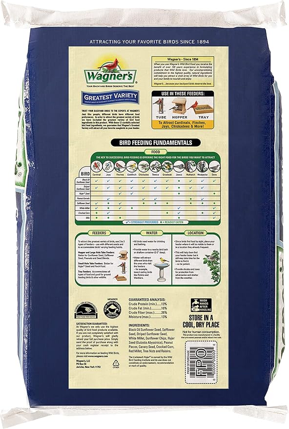 Wagner's 62059 Greatest Variety Blend Wild Bird Food, 16-Pound Bag