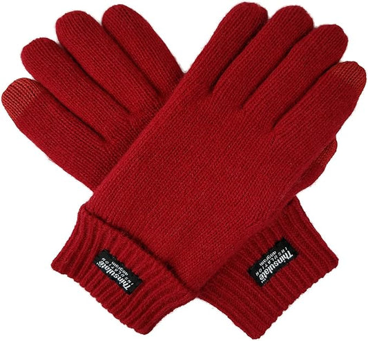 BRUCERIVER Ladie's Wool Knit Gloves with Thinsulate Lining
