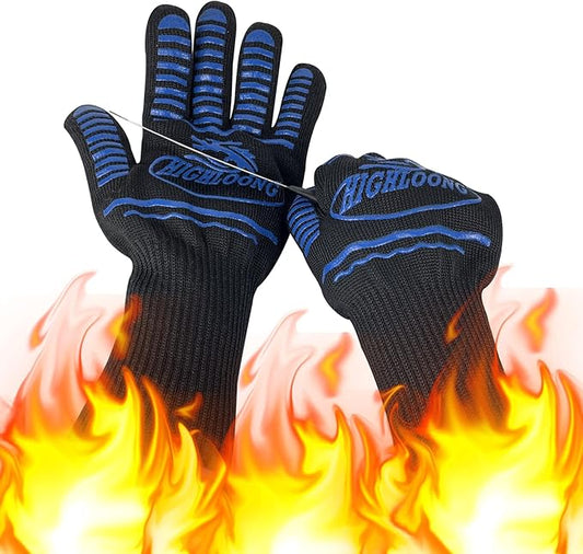 BBQ Gloves, Oven Gloves Original 2 Pack1472℉ Extreme Heat Resistant, Grilling Gloves Silicone Non-Slip Oven Mitts, Kitchen Gloves for BBQ, Grilling, Cooking, Baking