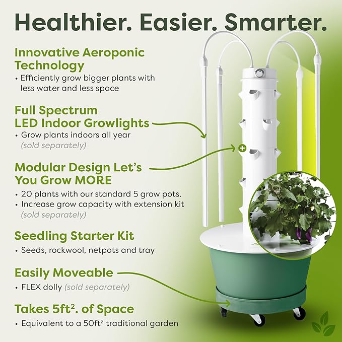 Tower Garden Flex Aeroponic Vertical Growing Tower